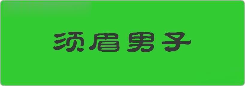 须眉男子造句