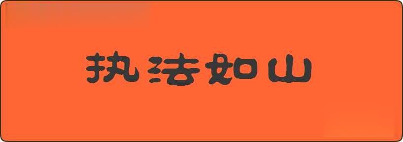 执法如山造句