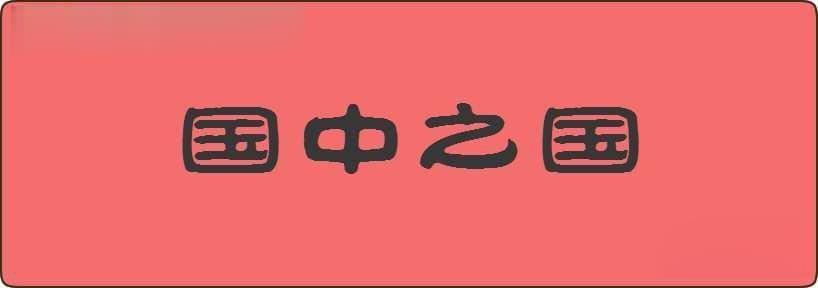 国中之国造句