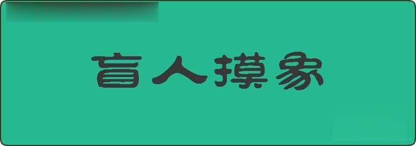 盲人摸象造句