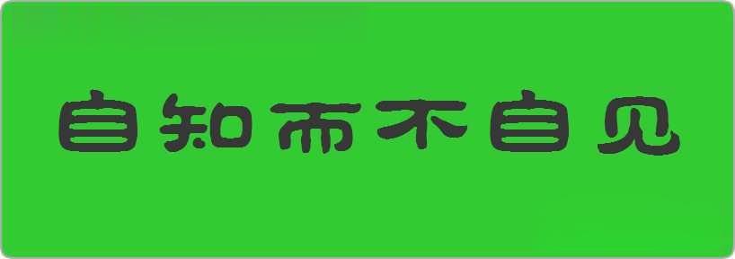 自知而不自见造句