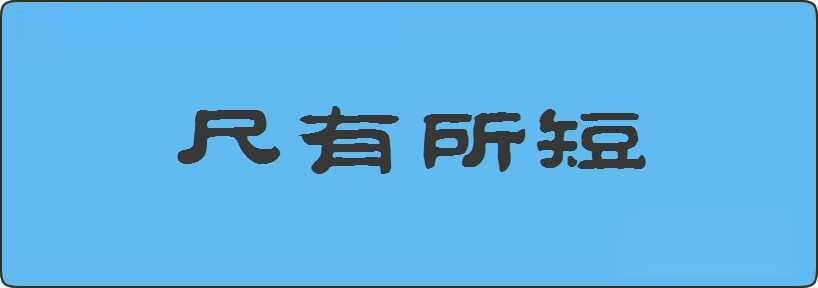 尺有所短造句