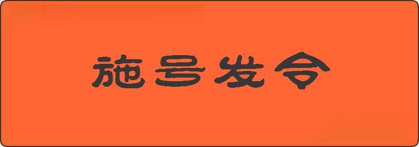 施号发令造句