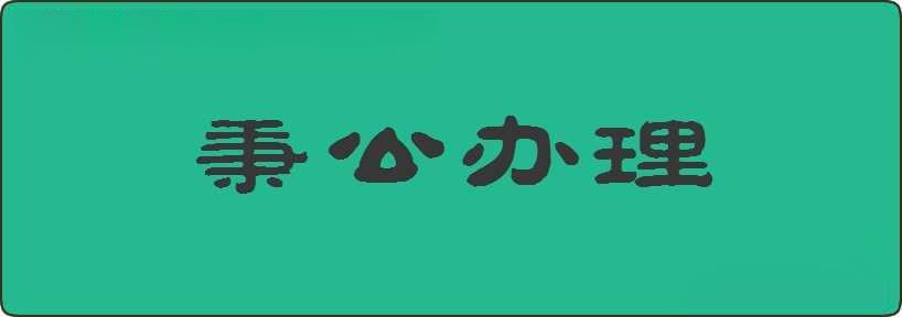 秉公办理造句