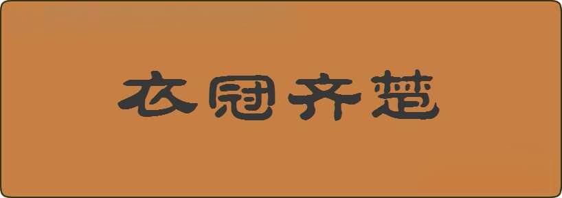 衣冠齐楚造句