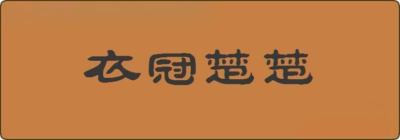 衣冠楚楚造句