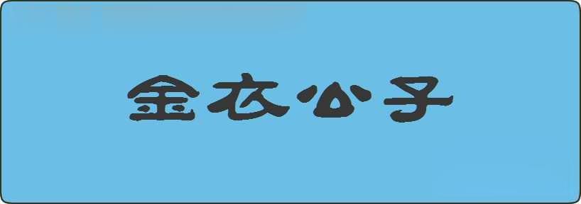 金衣公子造句