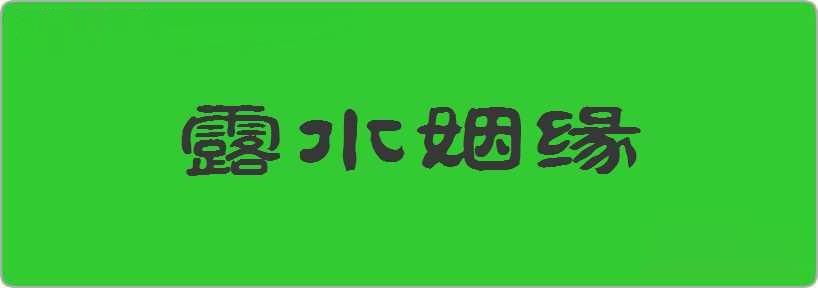 露水姻缘造句