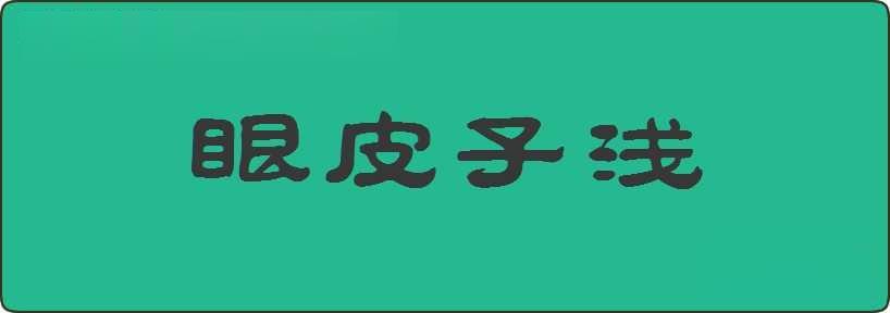 眼皮子浅造句