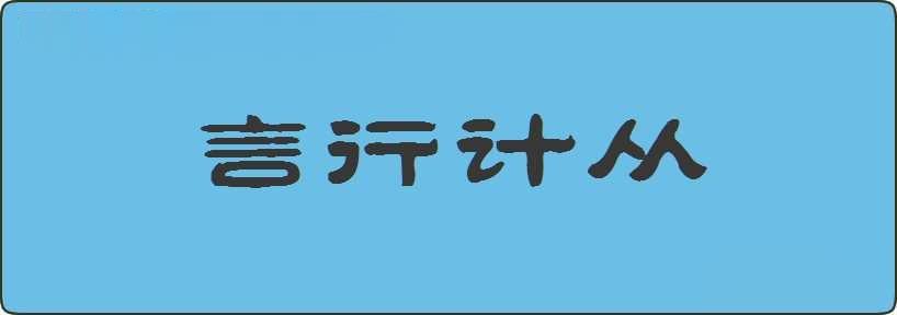 言行计从造句