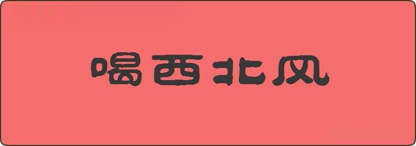 喝西北风造句