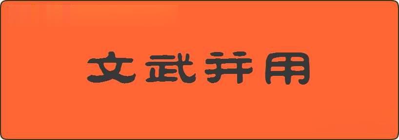 文武并用造句