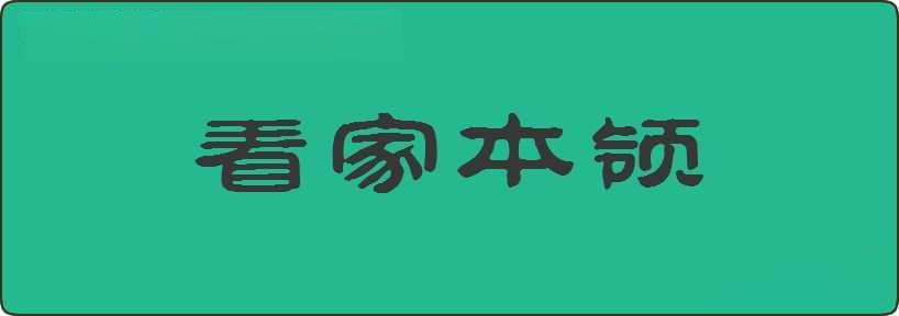 看家本领造句