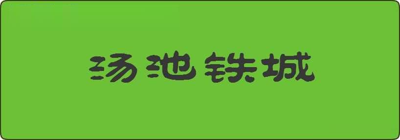 汤池铁城造句