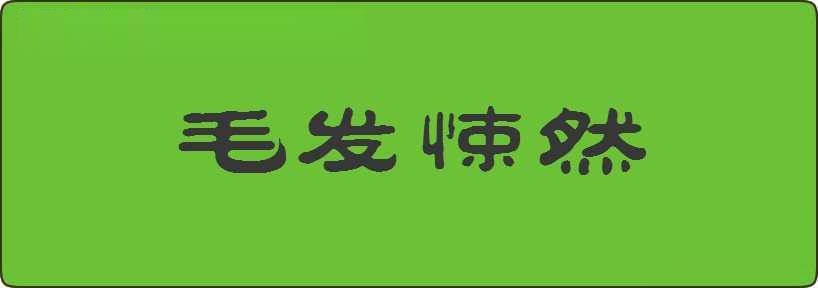 毛发悚然造句