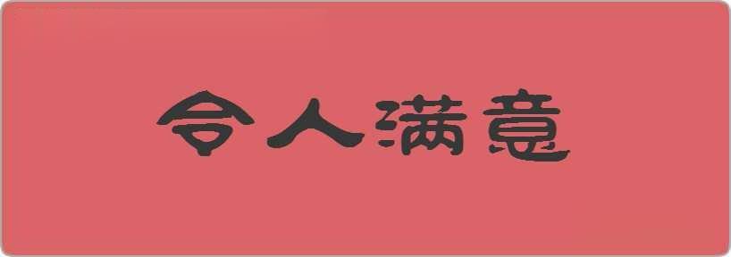 令人满意造句