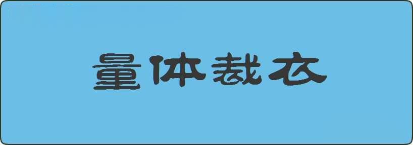 量体裁衣造句