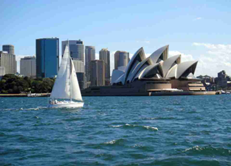 远看像帆船的悉尼歌剧院